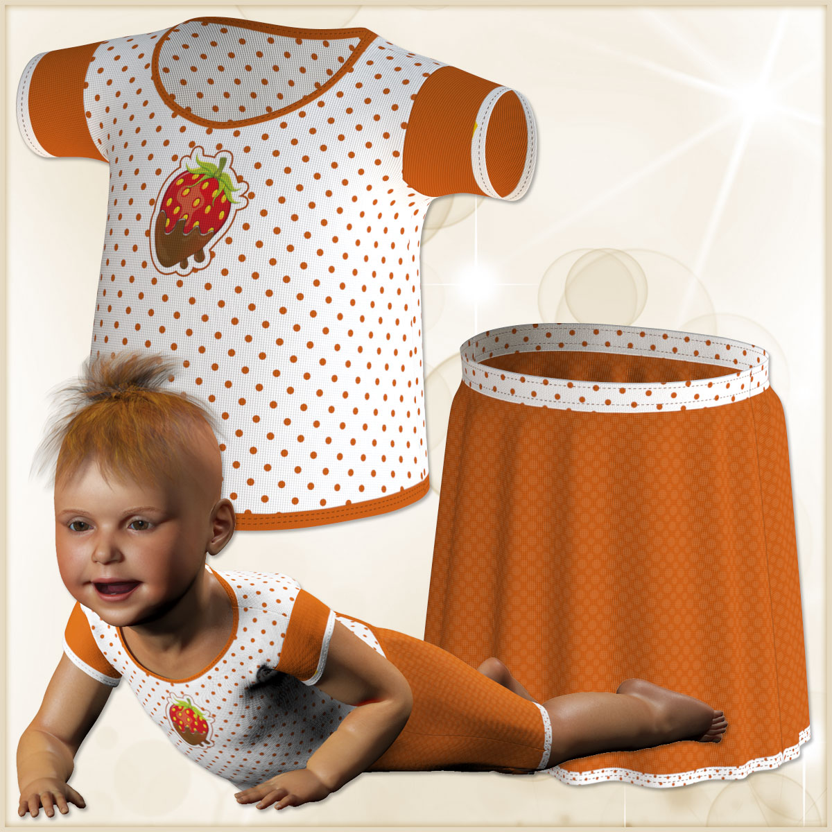 Baby Luna Skirt and Shirt by N/A