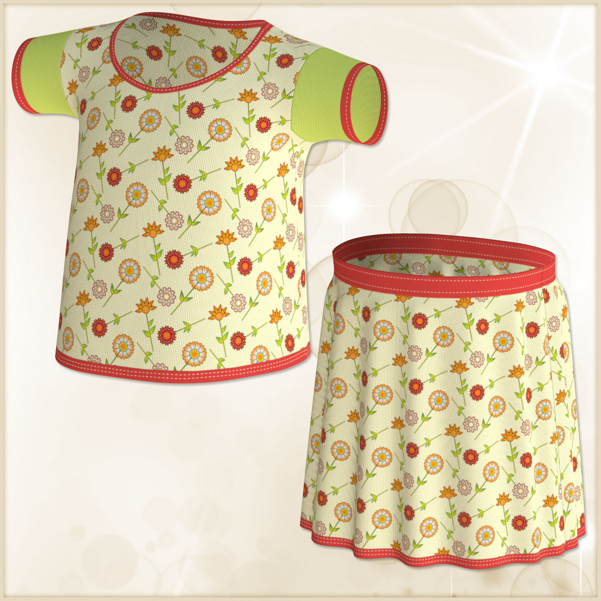 Baby Luna Skirt and Shirt by N/A