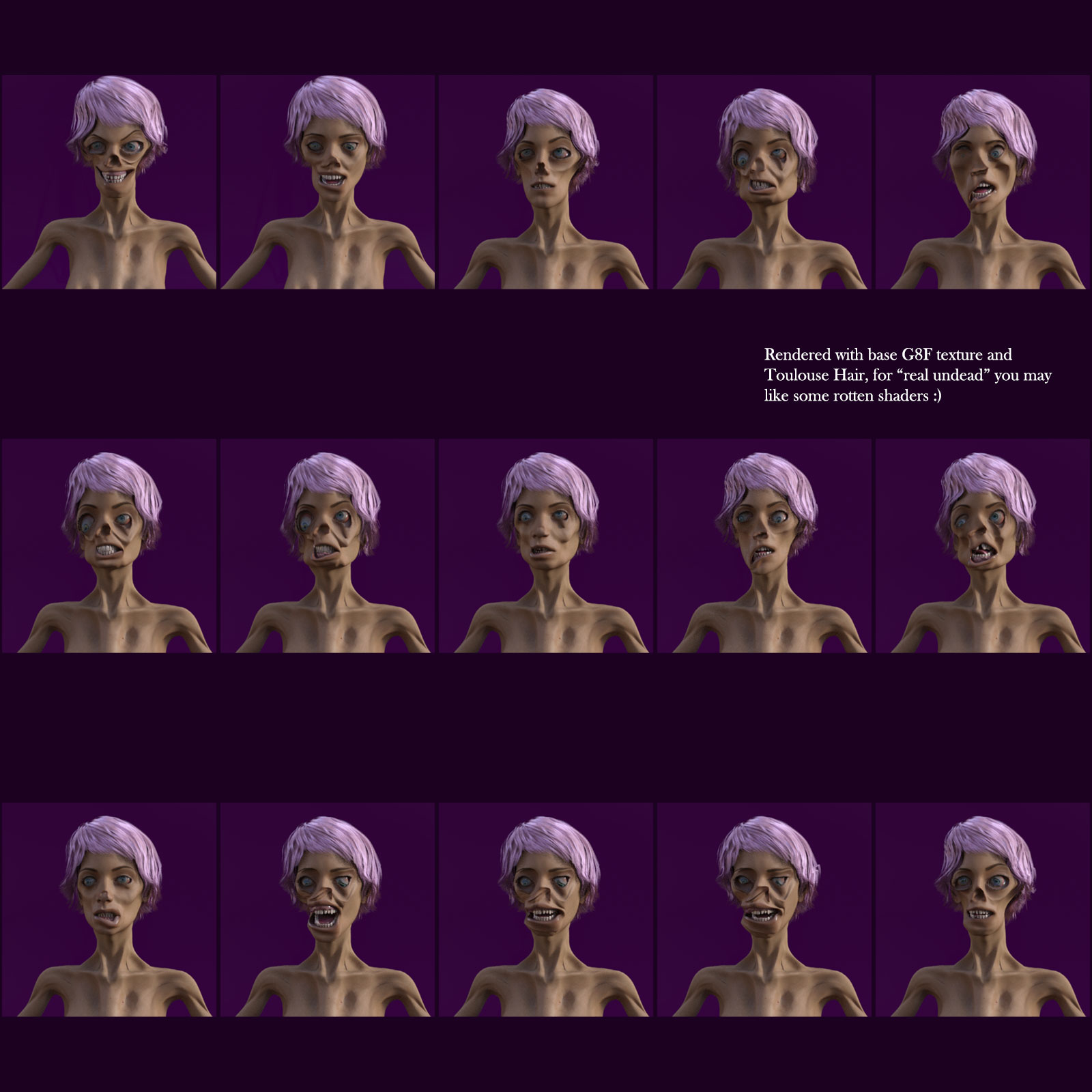 Zombie Morphs for Genesis 8 Female by N/A