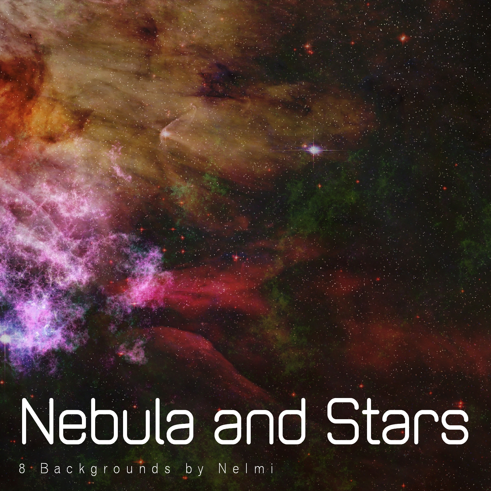 8 High Resolution Nebula and Stars Backgrounds by N/A
