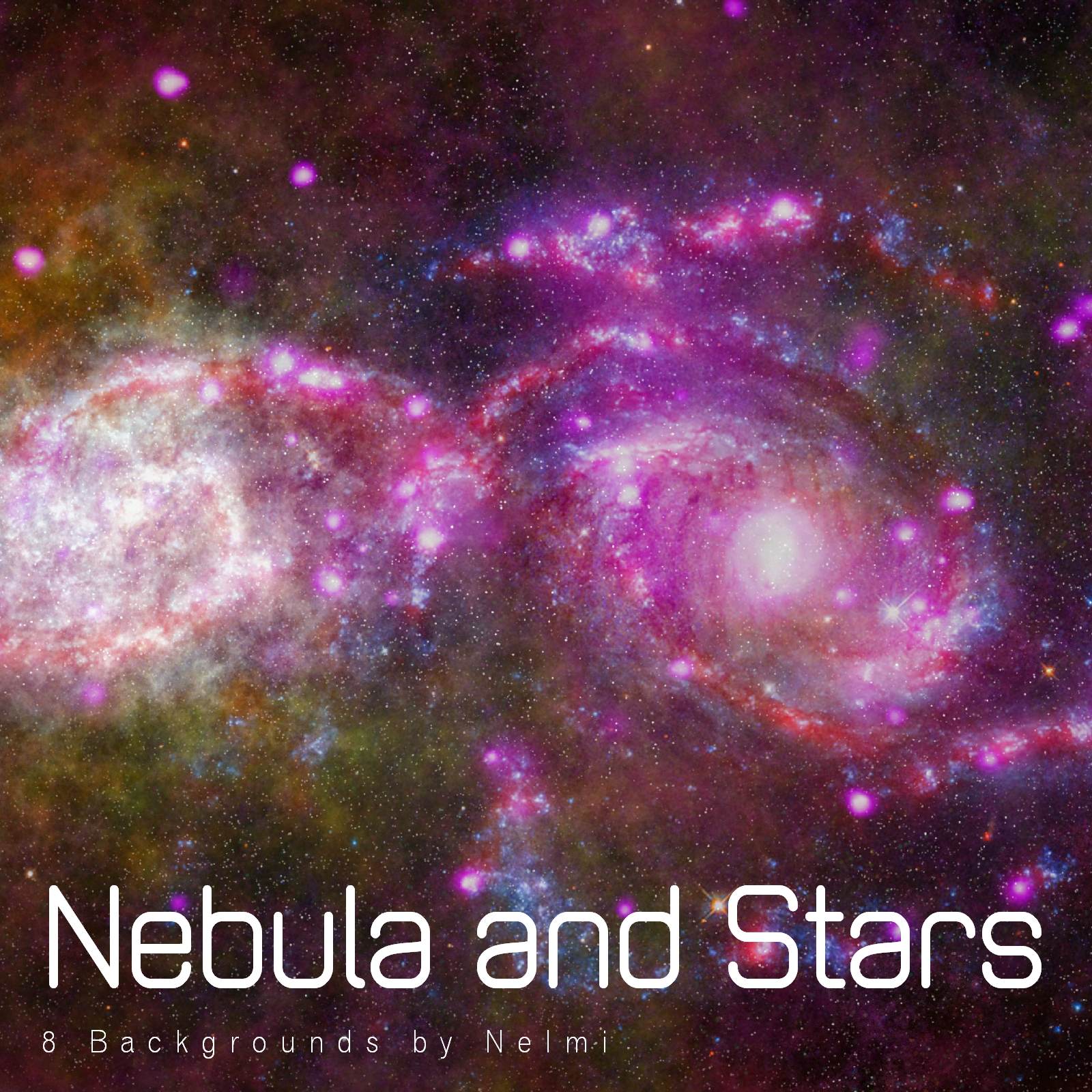 8 High Resolution Nebula and Stars Backgrounds by N/A