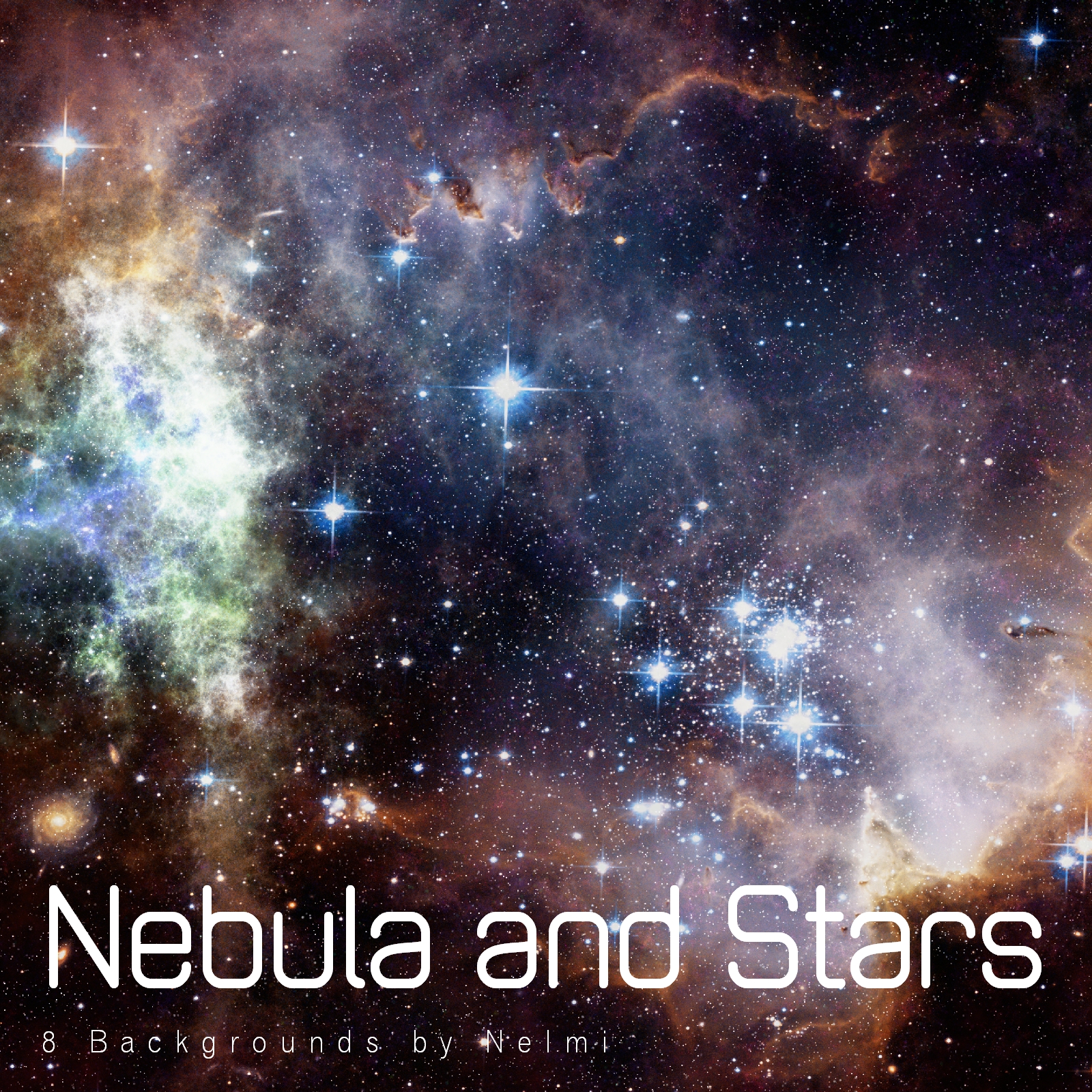 8 High Resolution Nebula and Stars Backgrounds by N/A