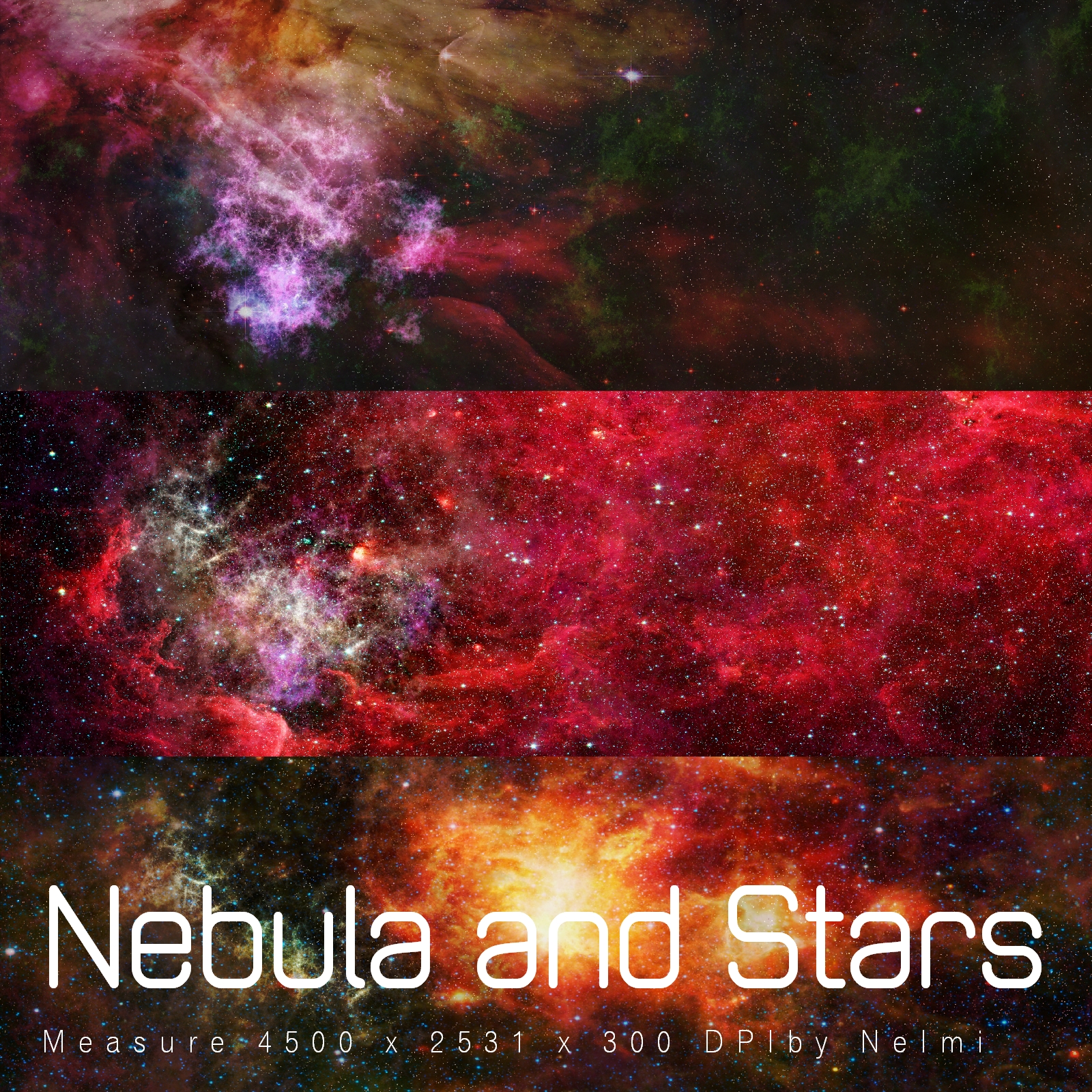 8 High Resolution Nebula and Stars Backgrounds by N/A