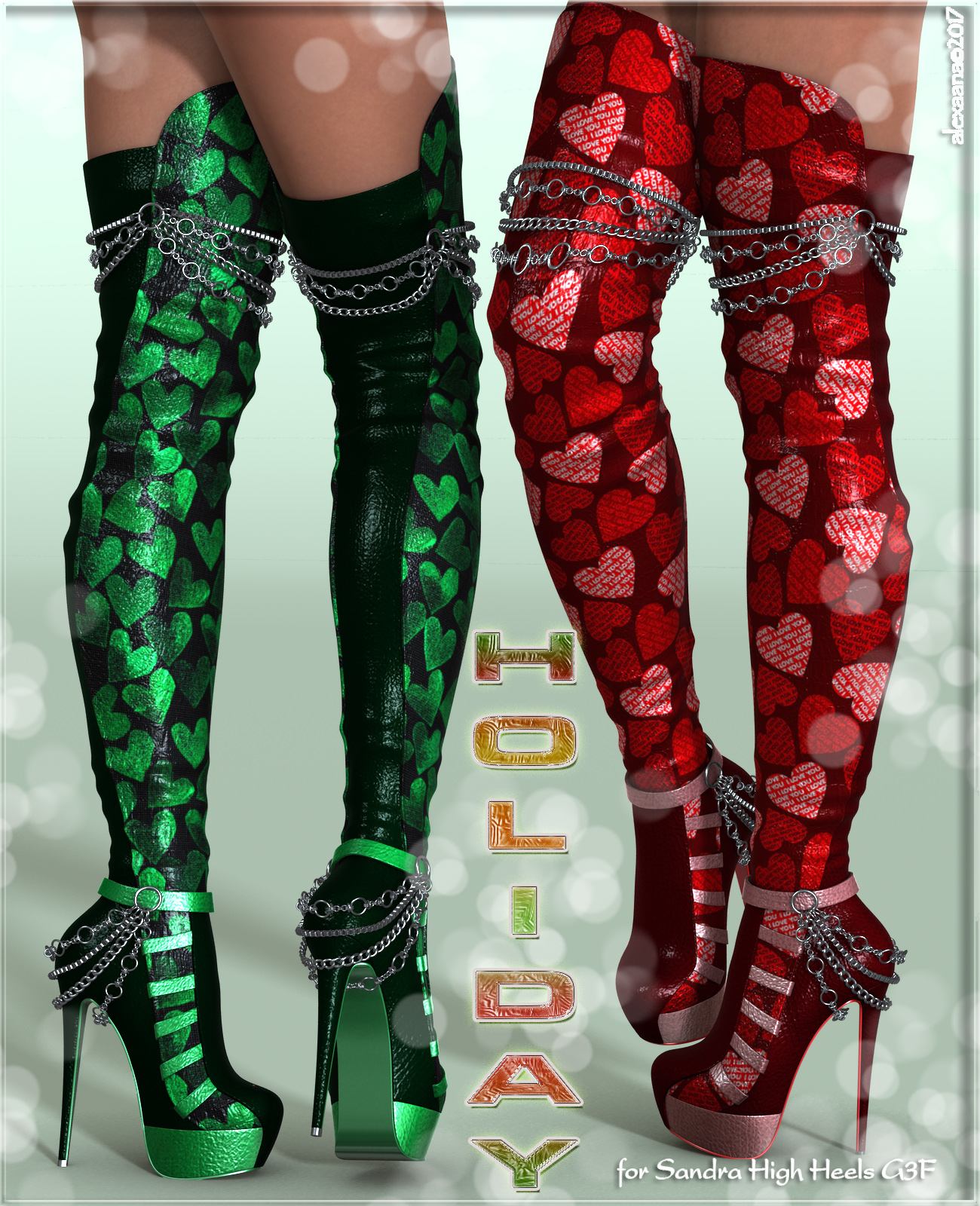 Holiday Sandra High Boots G3F by N/A