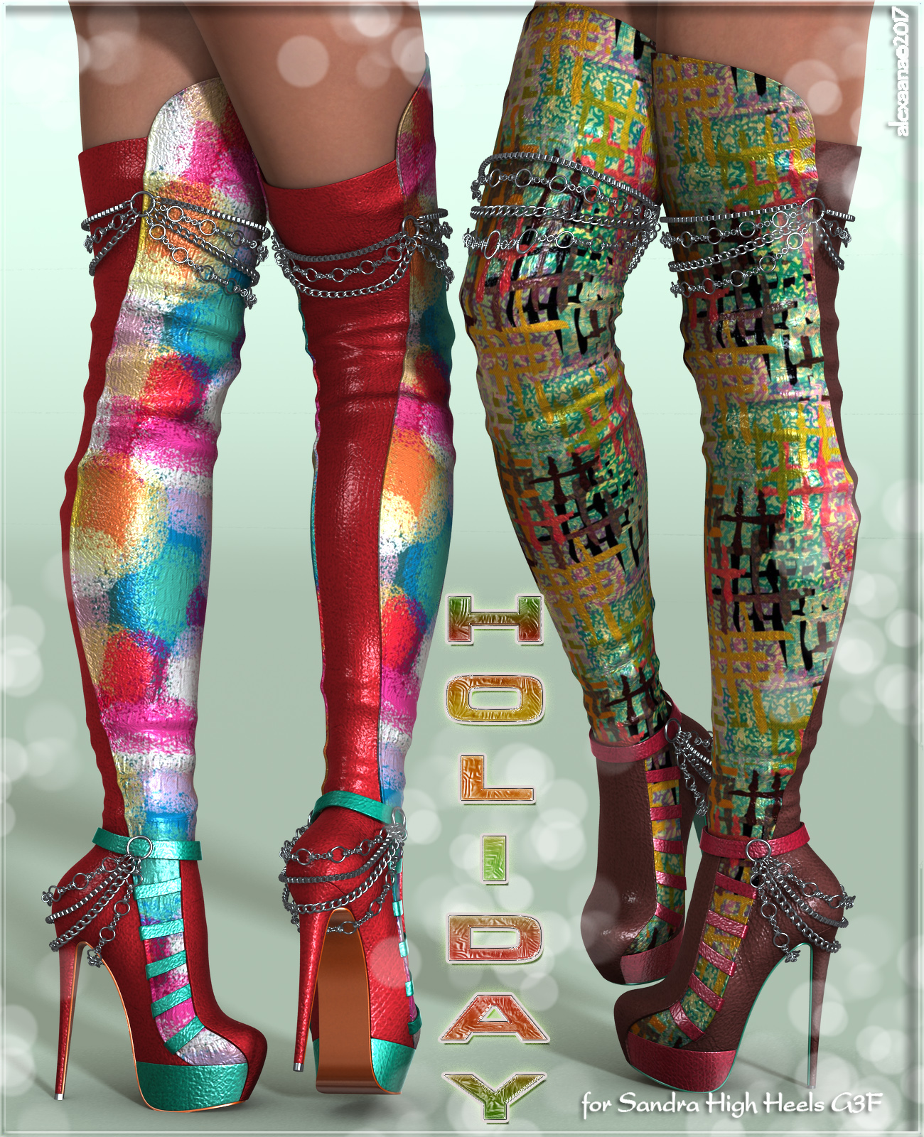 Holiday Sandra High Boots G3F by N/A