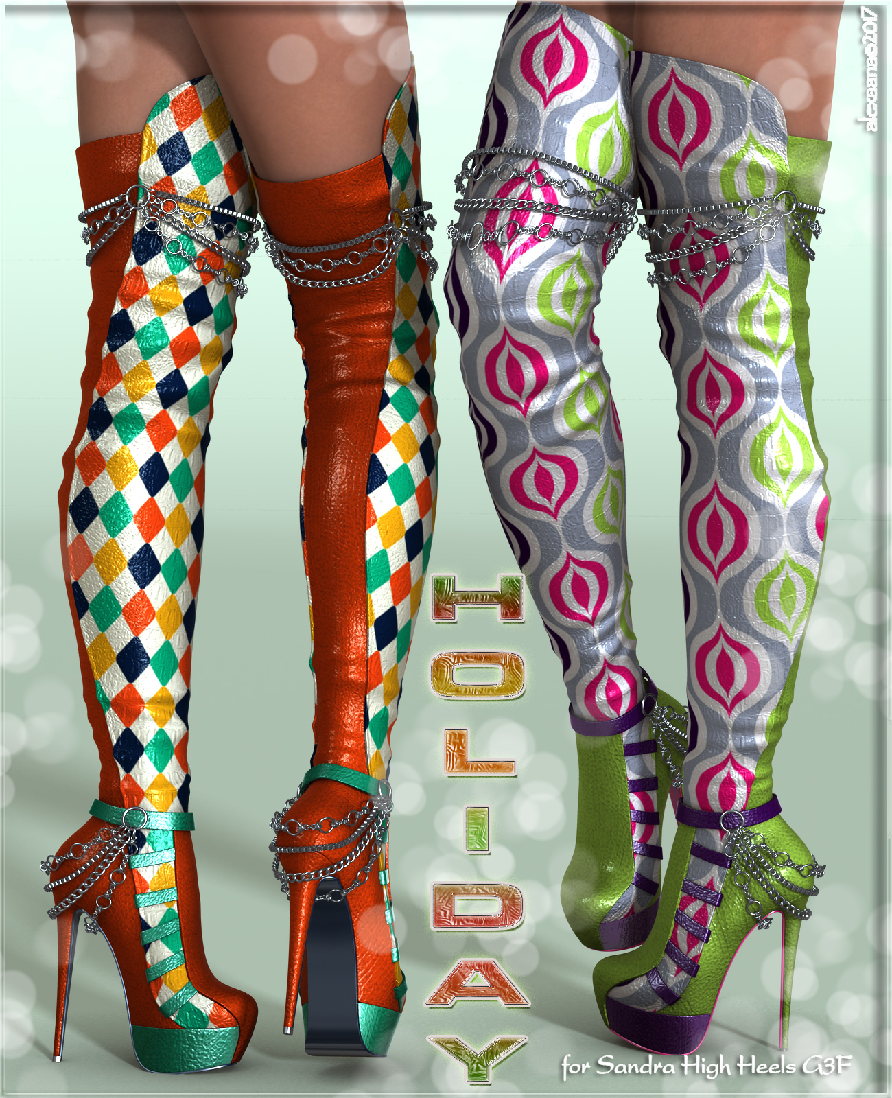 Holiday Sandra High Boots G3F by N/A