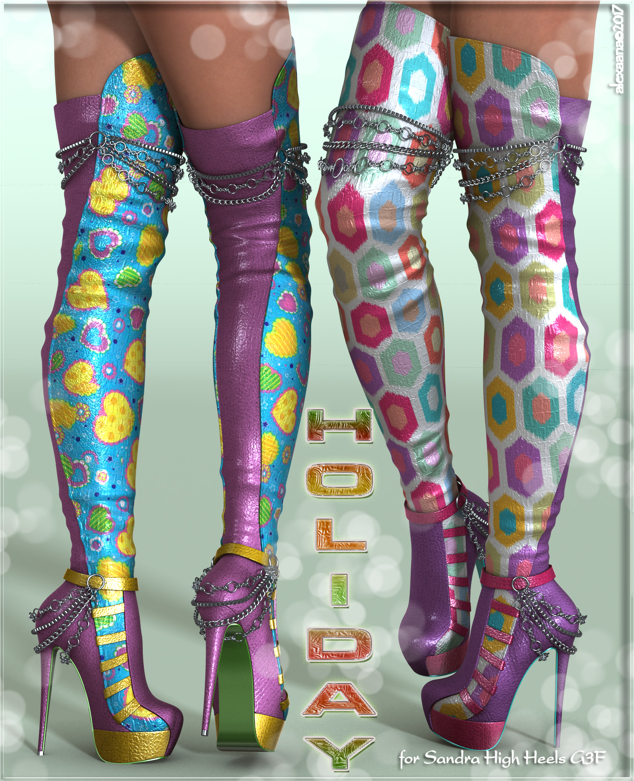 Holiday Sandra High Boots G3F by N/A