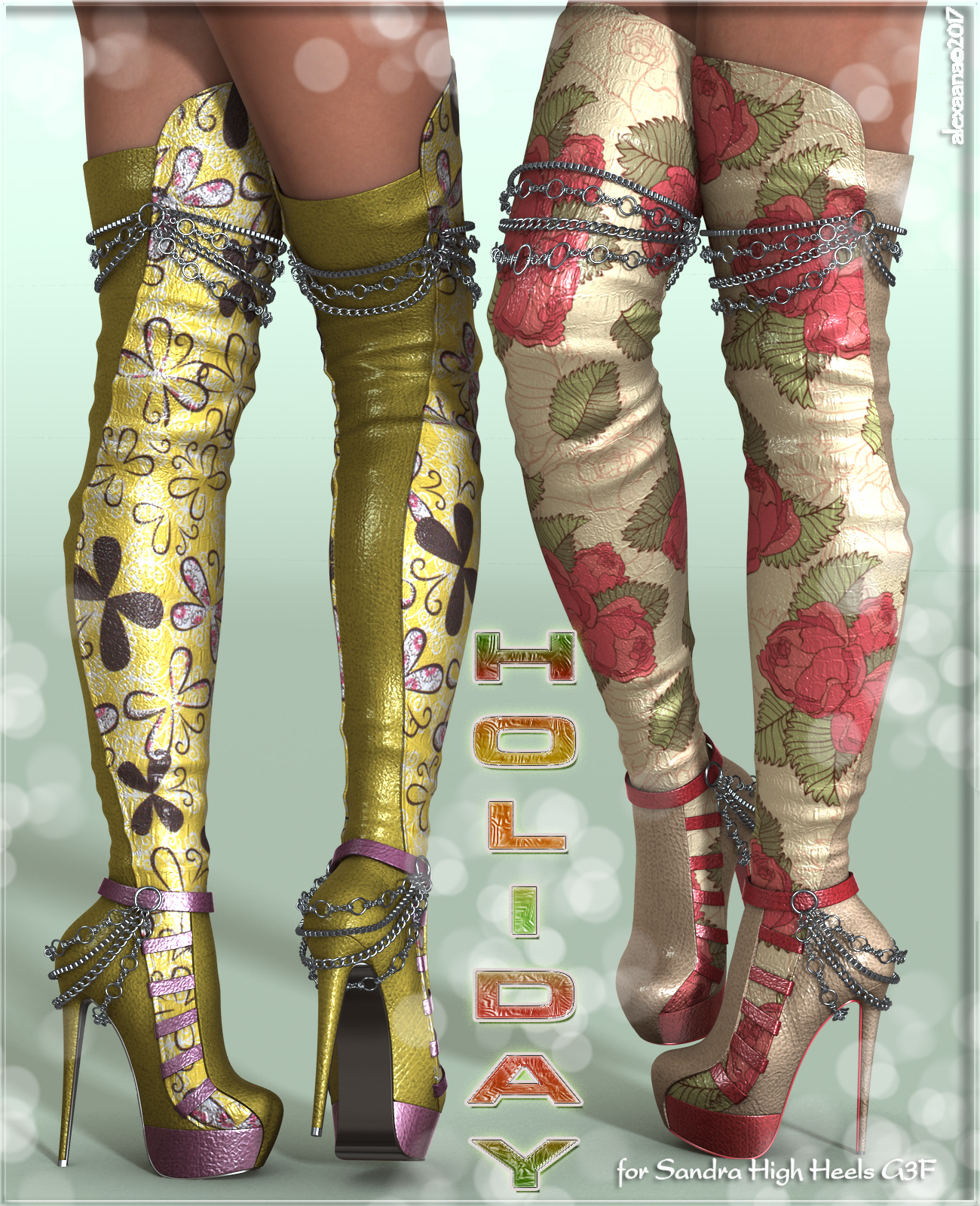 Holiday Sandra High Boots G3F by N/A