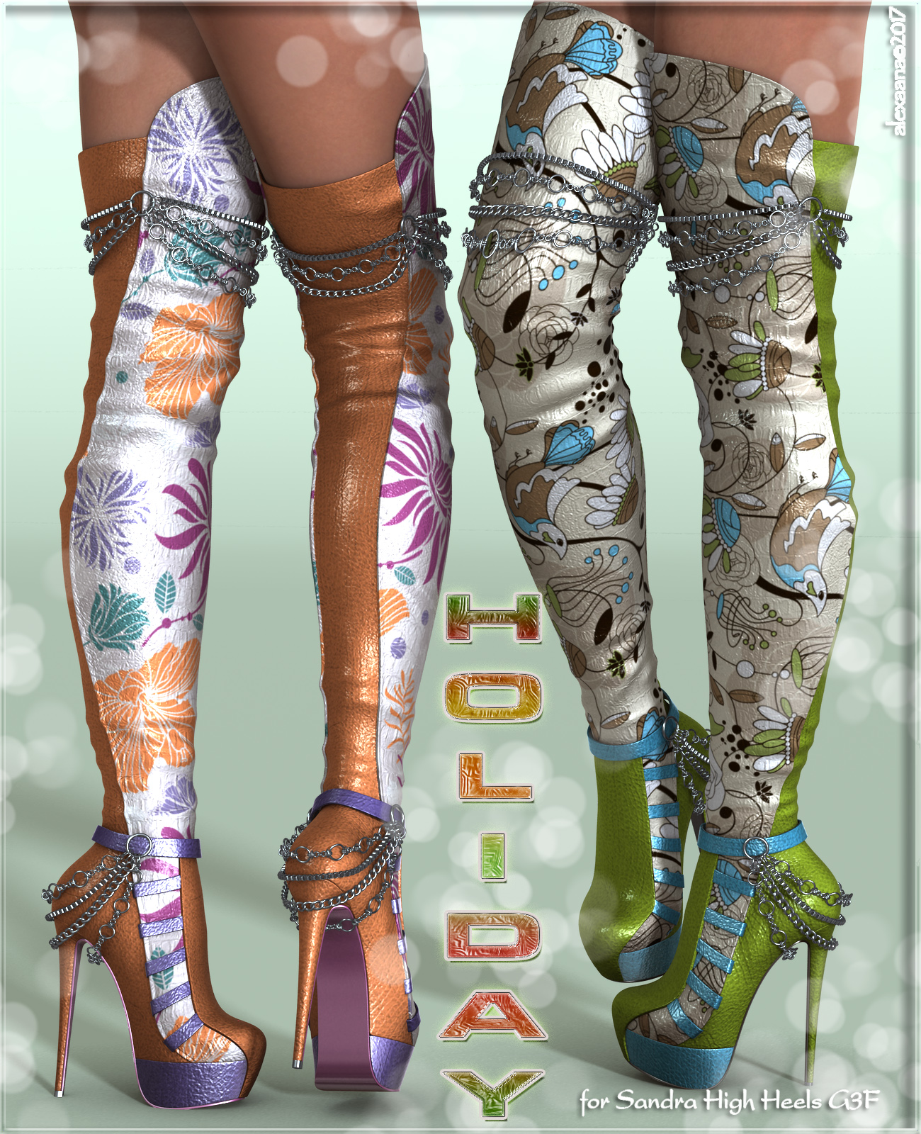 Holiday Sandra High Boots G3F by N/A