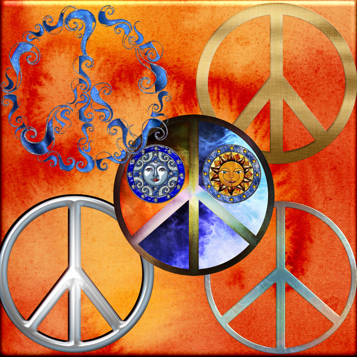 Harvest Moons Peace Signs by N/A