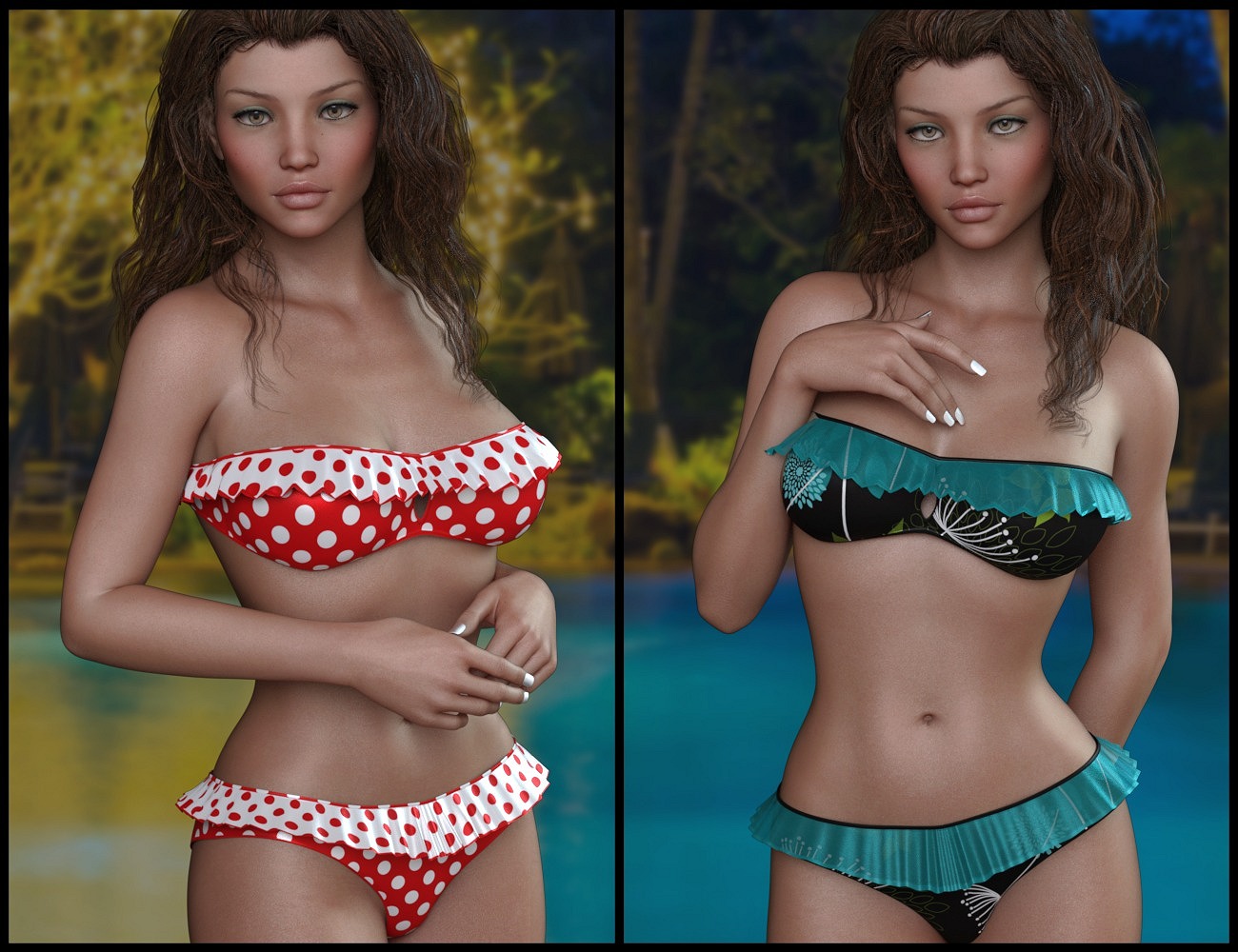 7th Ave: Summer Frills Bikini by N/A