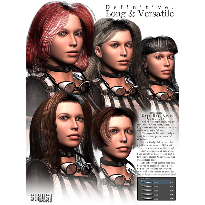 Definitive Hair: Long & Versatile for V4 by N/A
