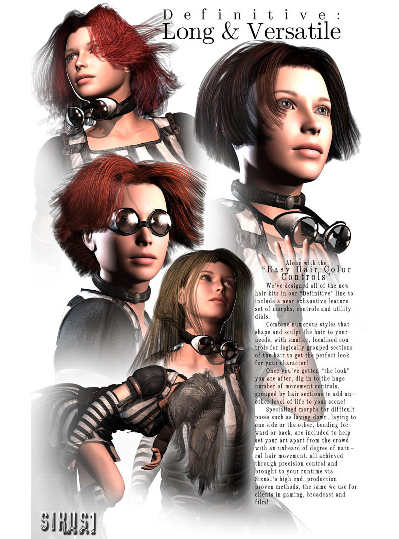 Definitive Hair: Long & Versatile for V4 by N/A