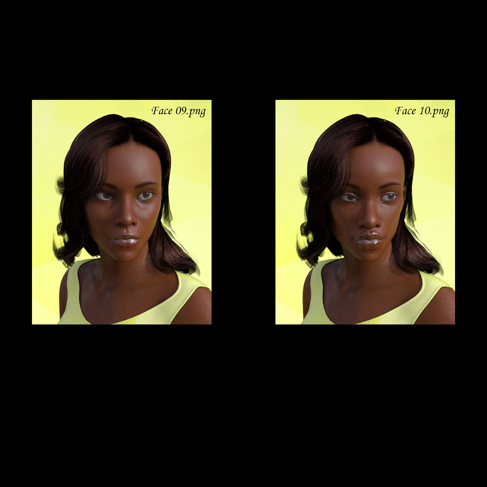 African Female Faces Morphs for Genesis 8 Female by N/A