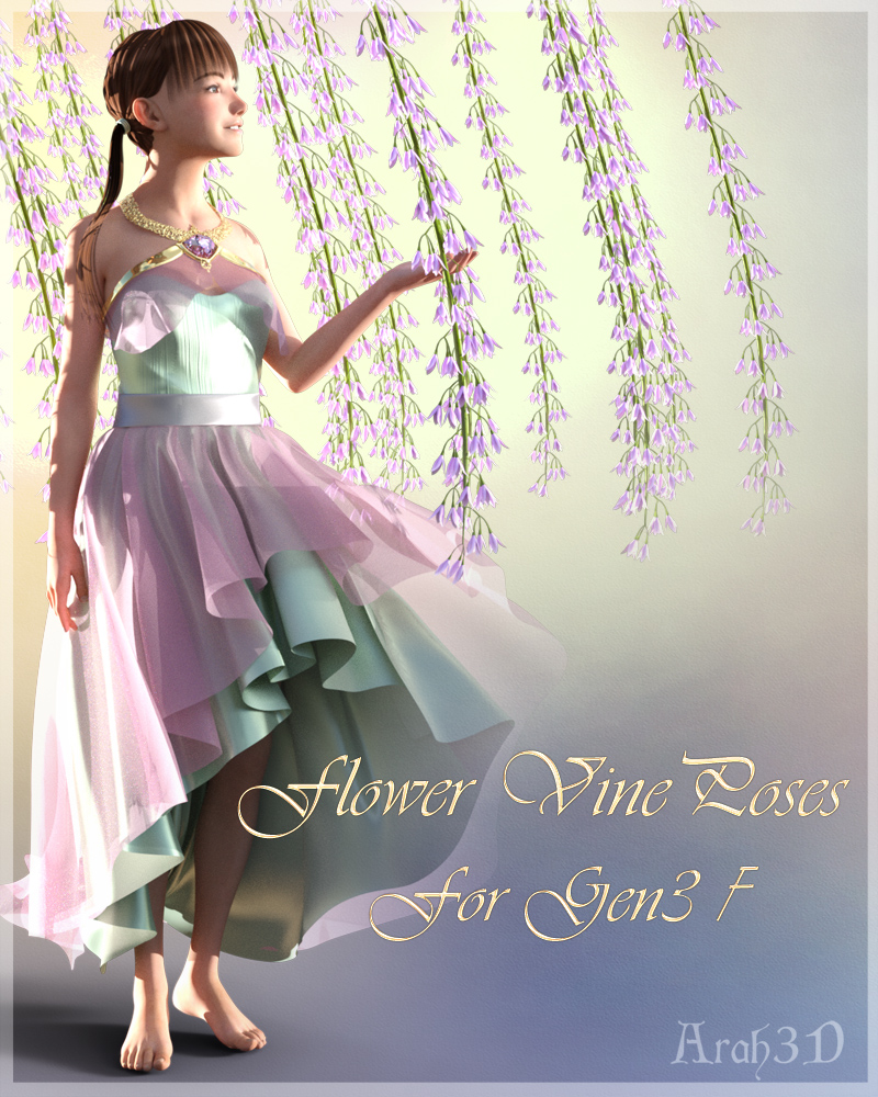 Arah3D Flower Vine Poses for Gen3 Female by N/A