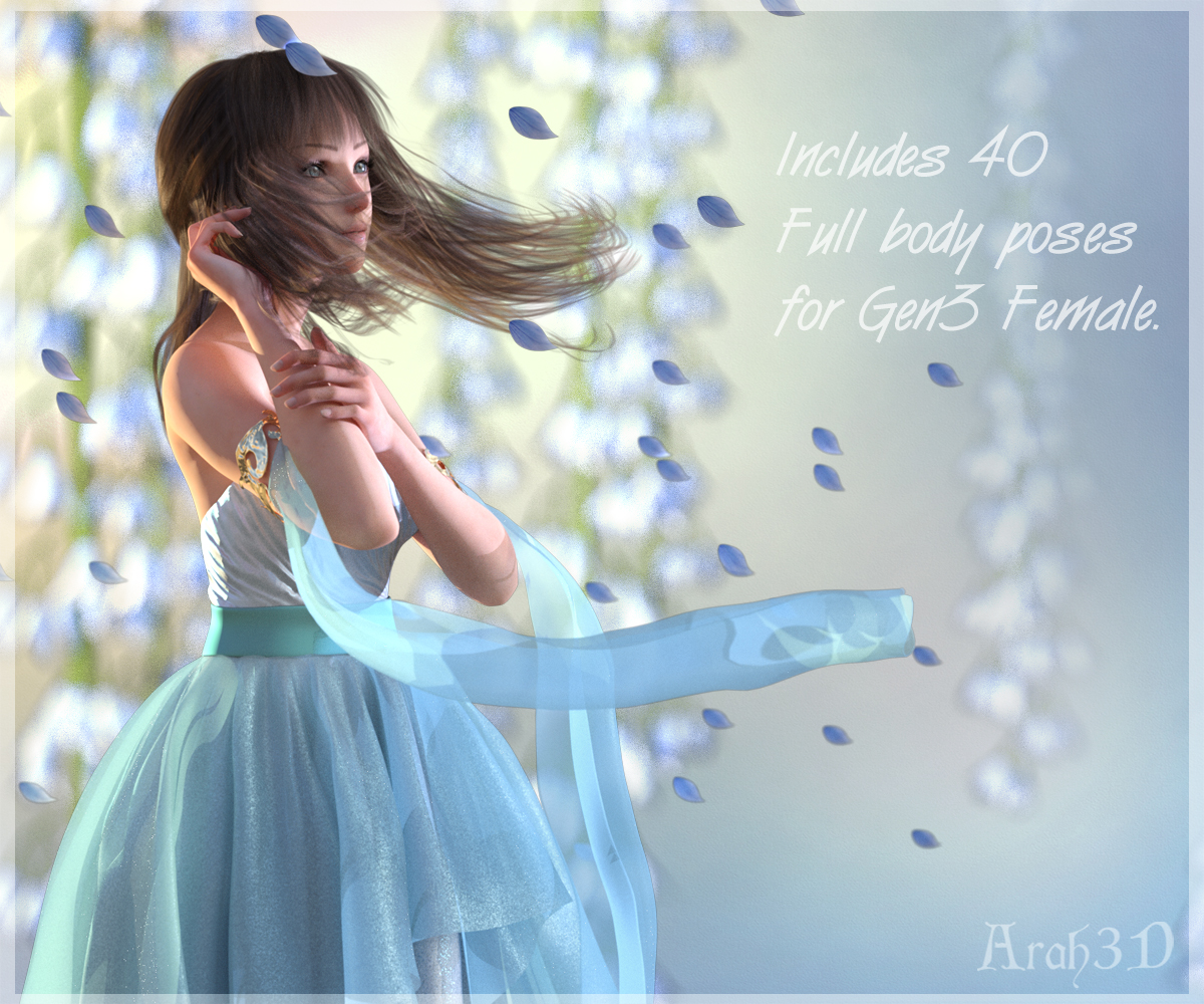 Arah3D Flower Vine Poses for Gen3 Female by N/A
