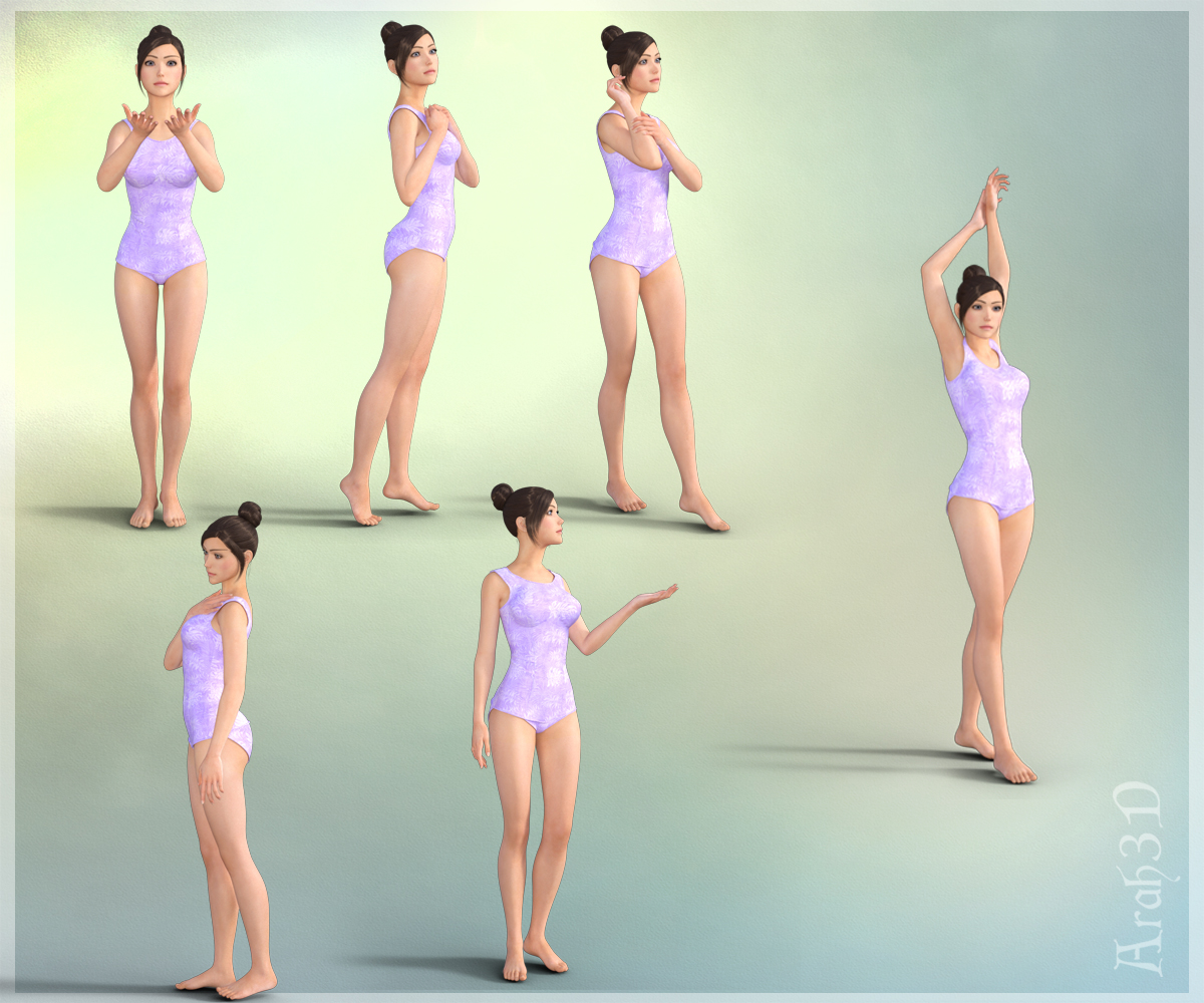 Arah3D Flower Vine Poses for Gen3 Female by N/A