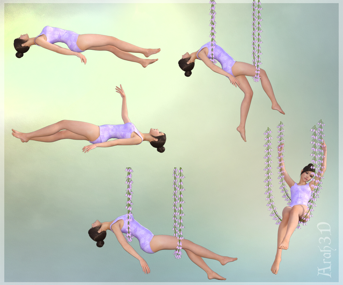 Arah3D Flower Vine Poses for Gen3 Female by N/A