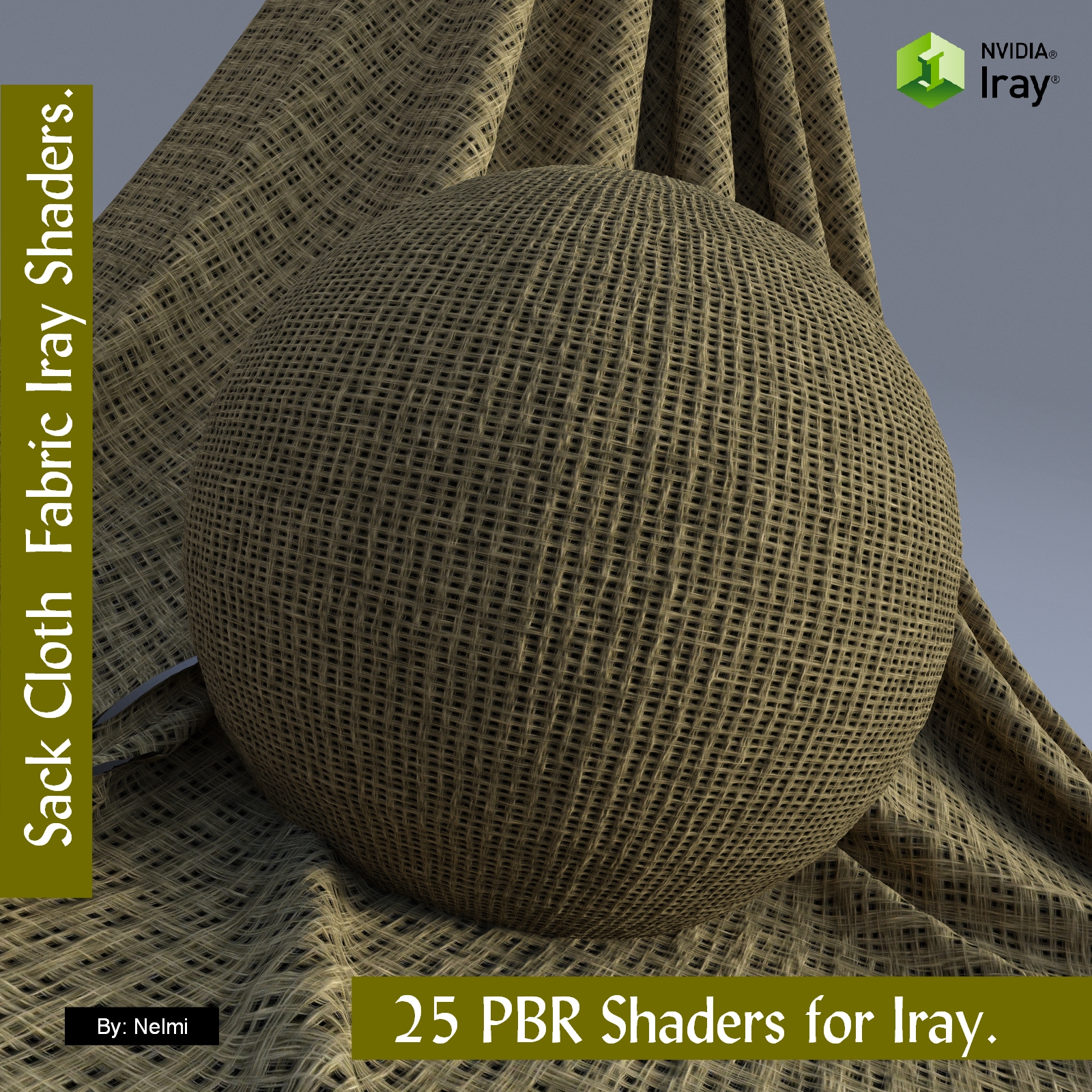 25 Sackcloth PBR Fabric Iray Shaders for Daz Studio by N/A