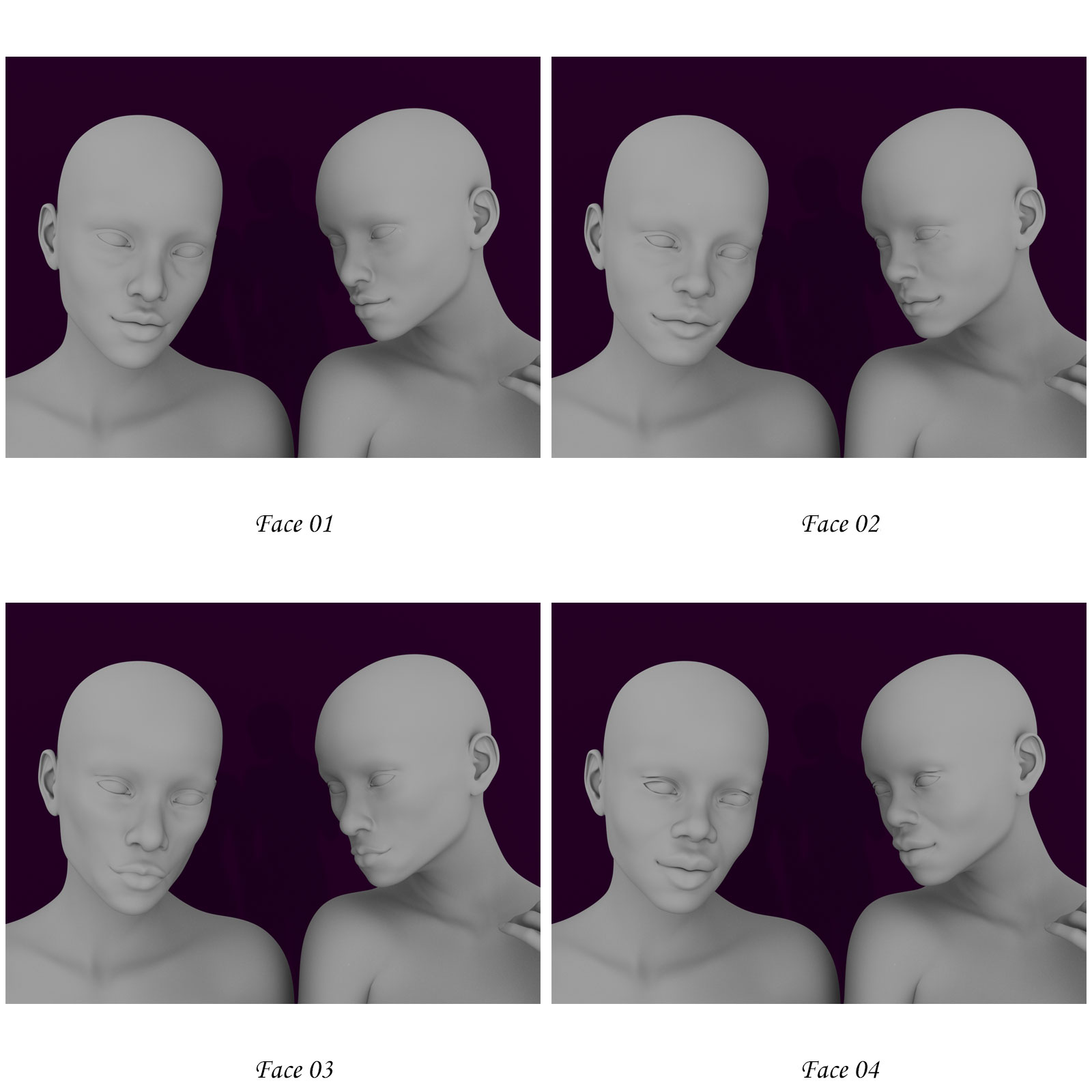 African Female Faces Morphs for Genesis 3 Female by N/A