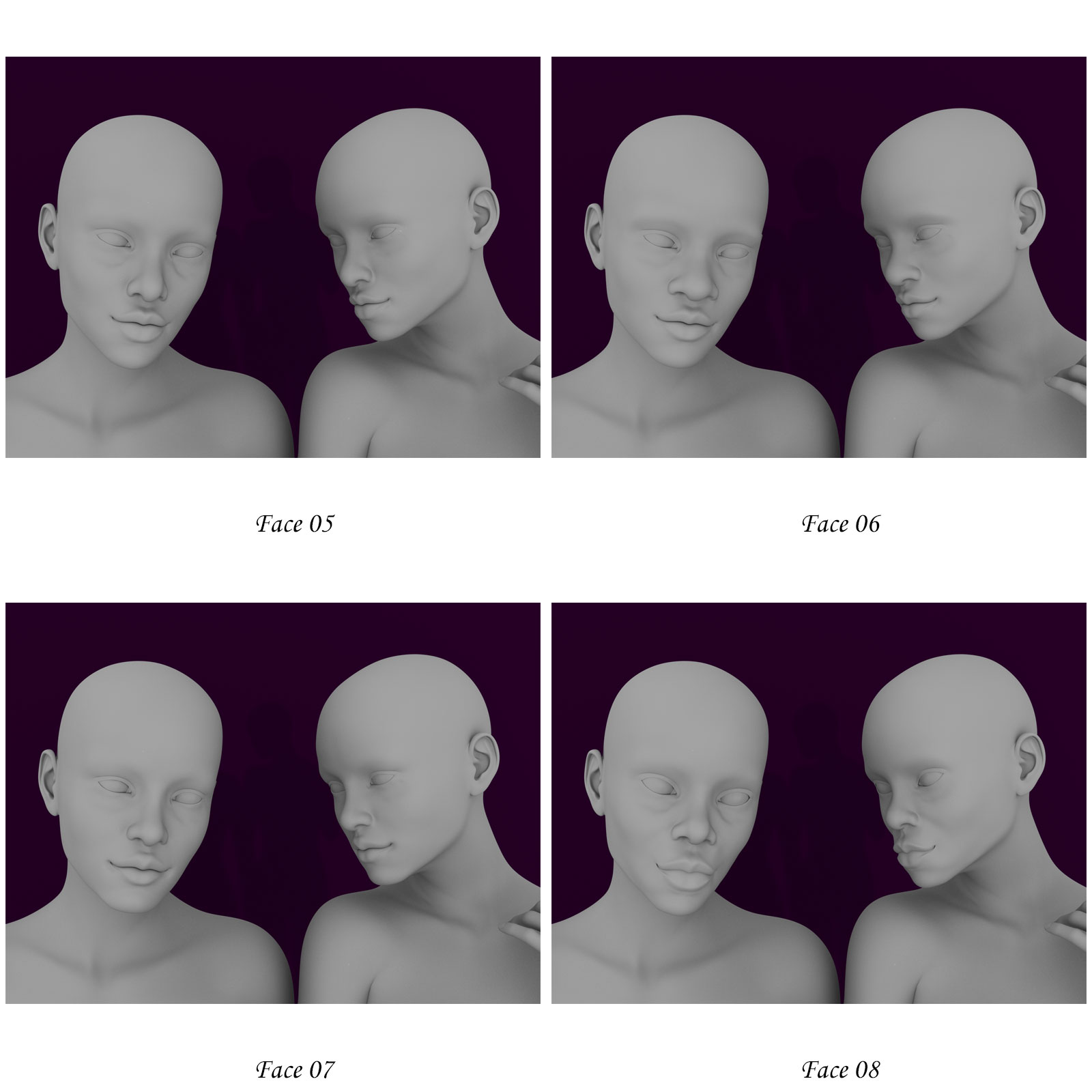 African Female Faces Morphs for Genesis 3 Female by N/A