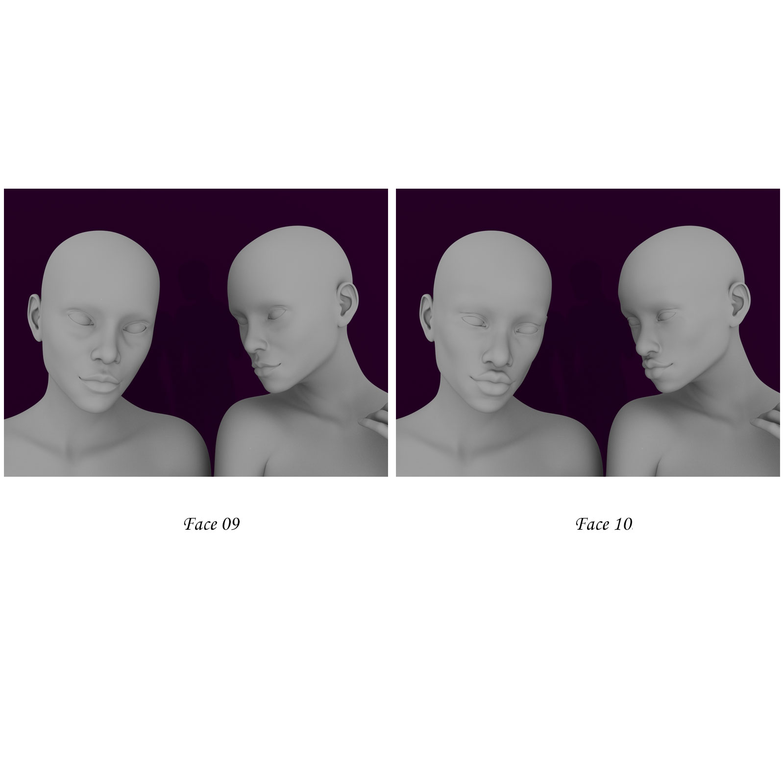 African Female Faces Morphs for Genesis 3 Female by N/A