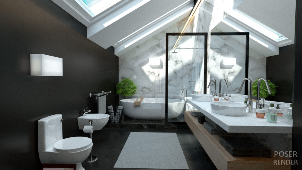 Compact Bathroom by N/A