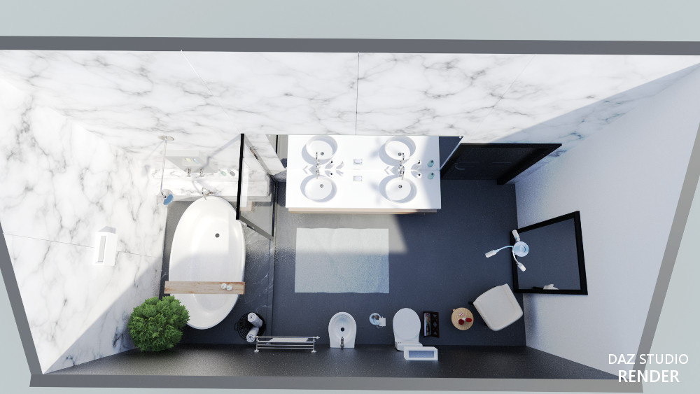 Compact Bathroom by N/A