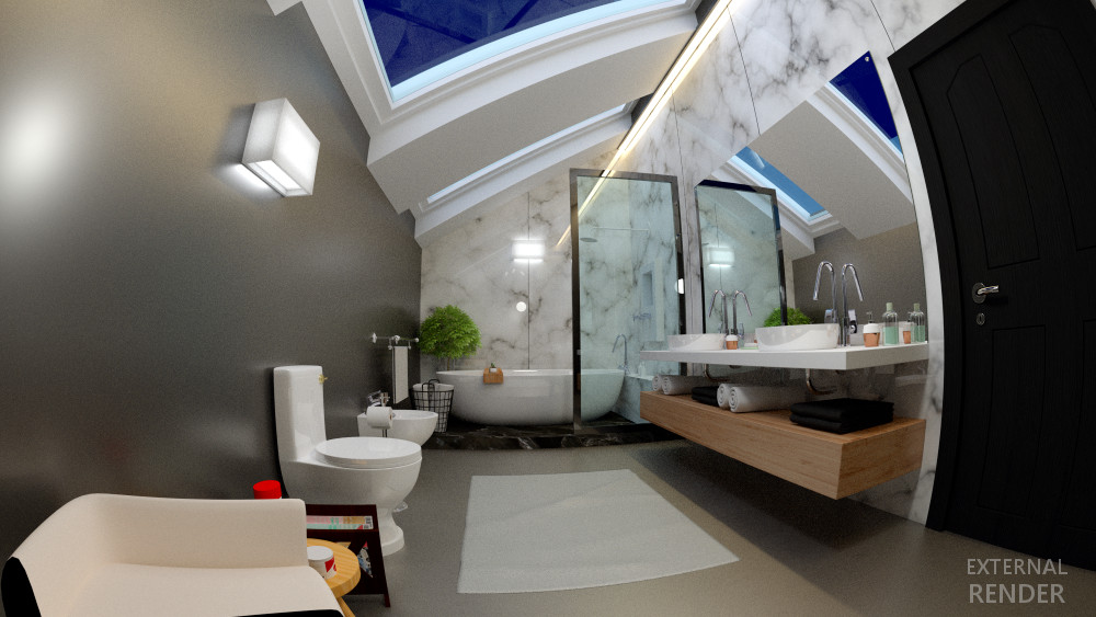 Compact Bathroom by N/A