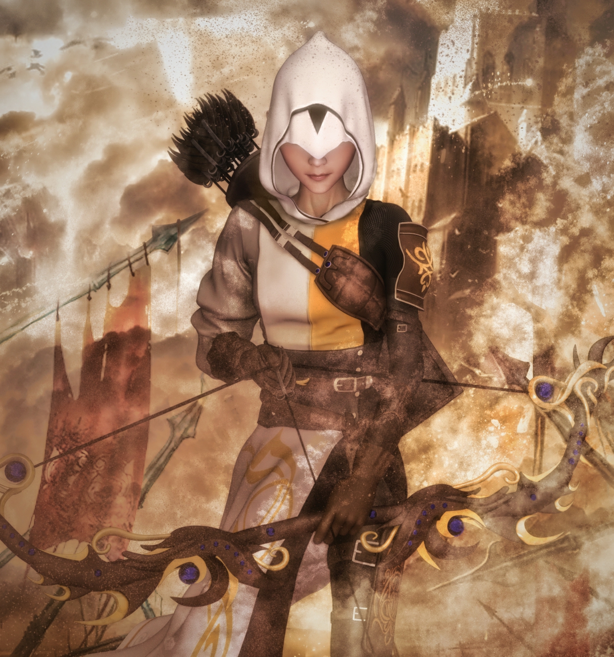 Natsume Archer Outfit for G3F by N/A