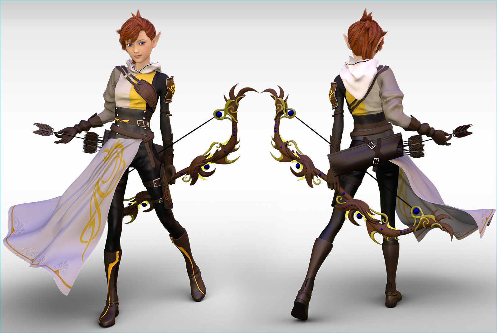 Natsume Archer Outfit for G3F by N/A