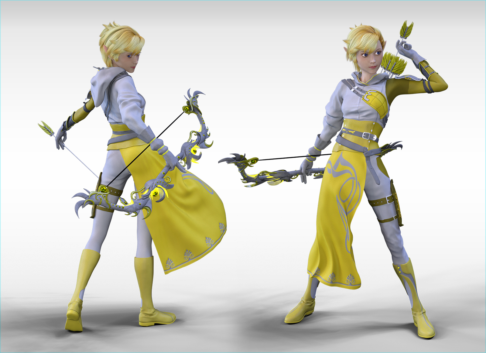 Natsume Archer Outfit for G3F by N/A