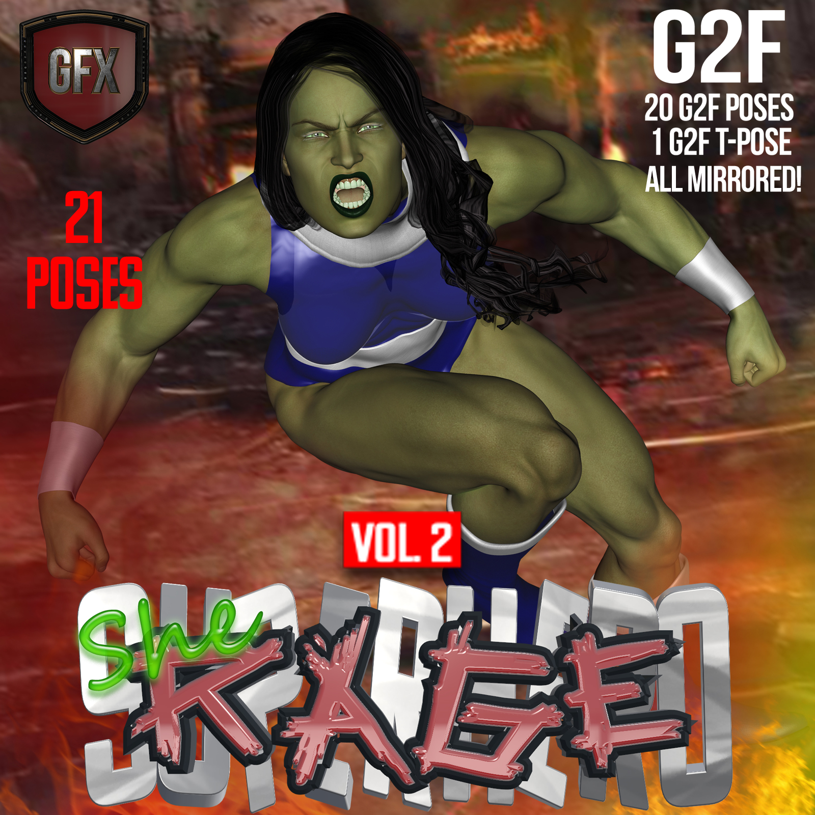 SuperHero She-Rage for G2F Volume 2 by N/A