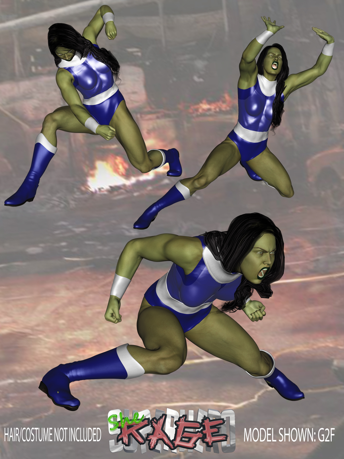SuperHero She-Rage for G2F Volume 2 by N/A