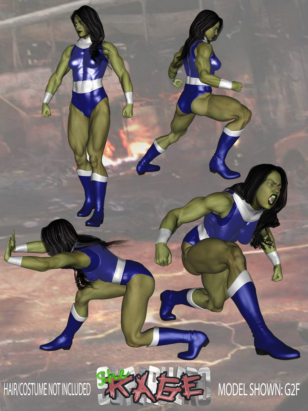 SuperHero She-Rage for G2F Volume 2 by N/A