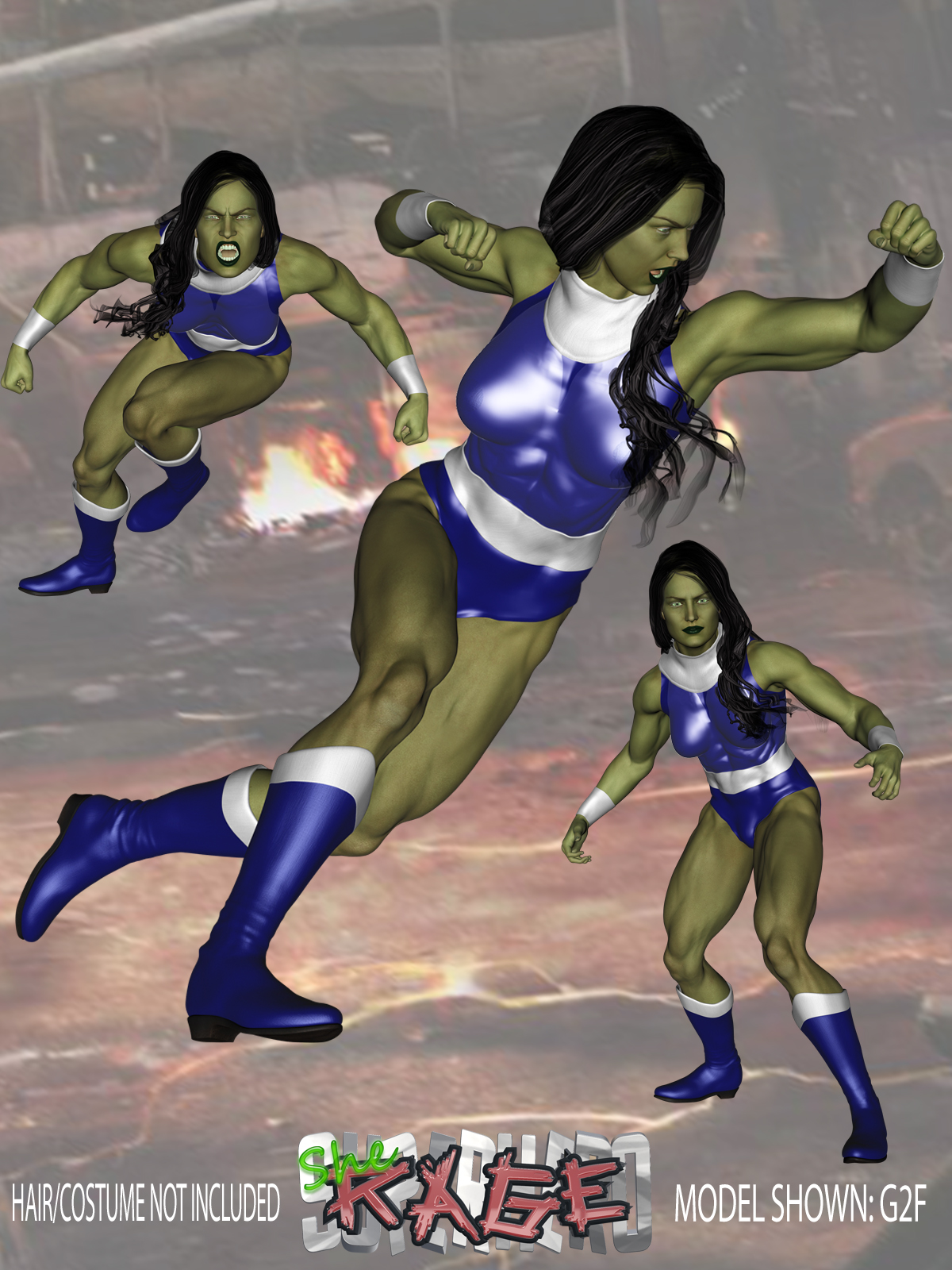 SuperHero She-Rage for G2F Volume 2 by N/A