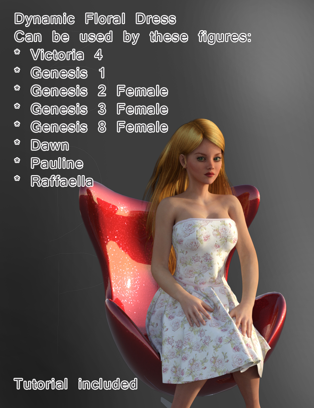 Dynamic Floral Dress by N/A