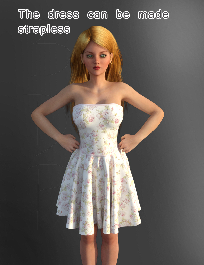 Dynamic Floral Dress by N/A
