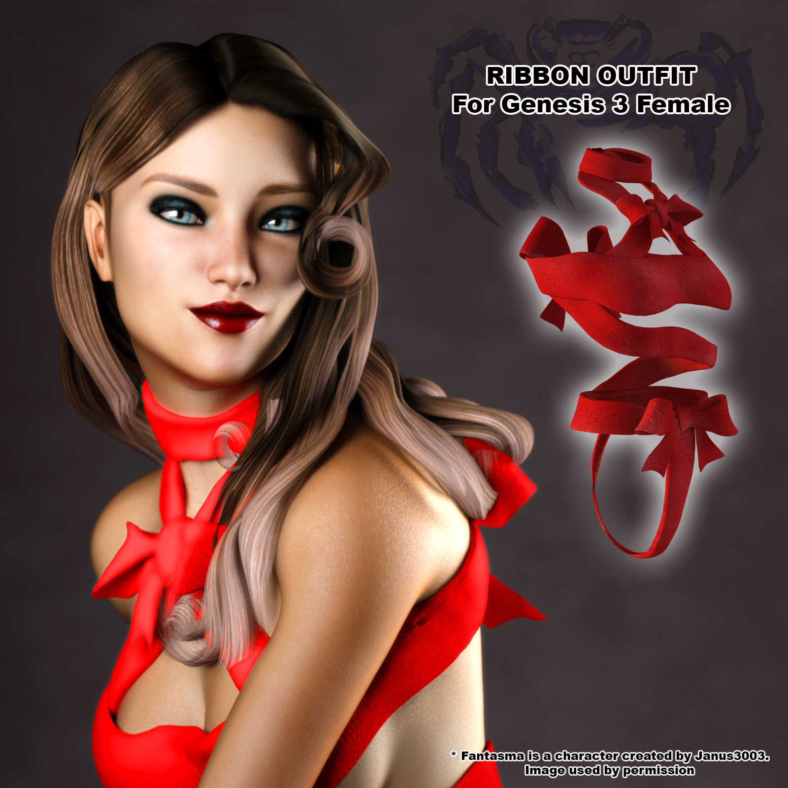 Ribbon Outfit for Genesis 3 Female by N/A