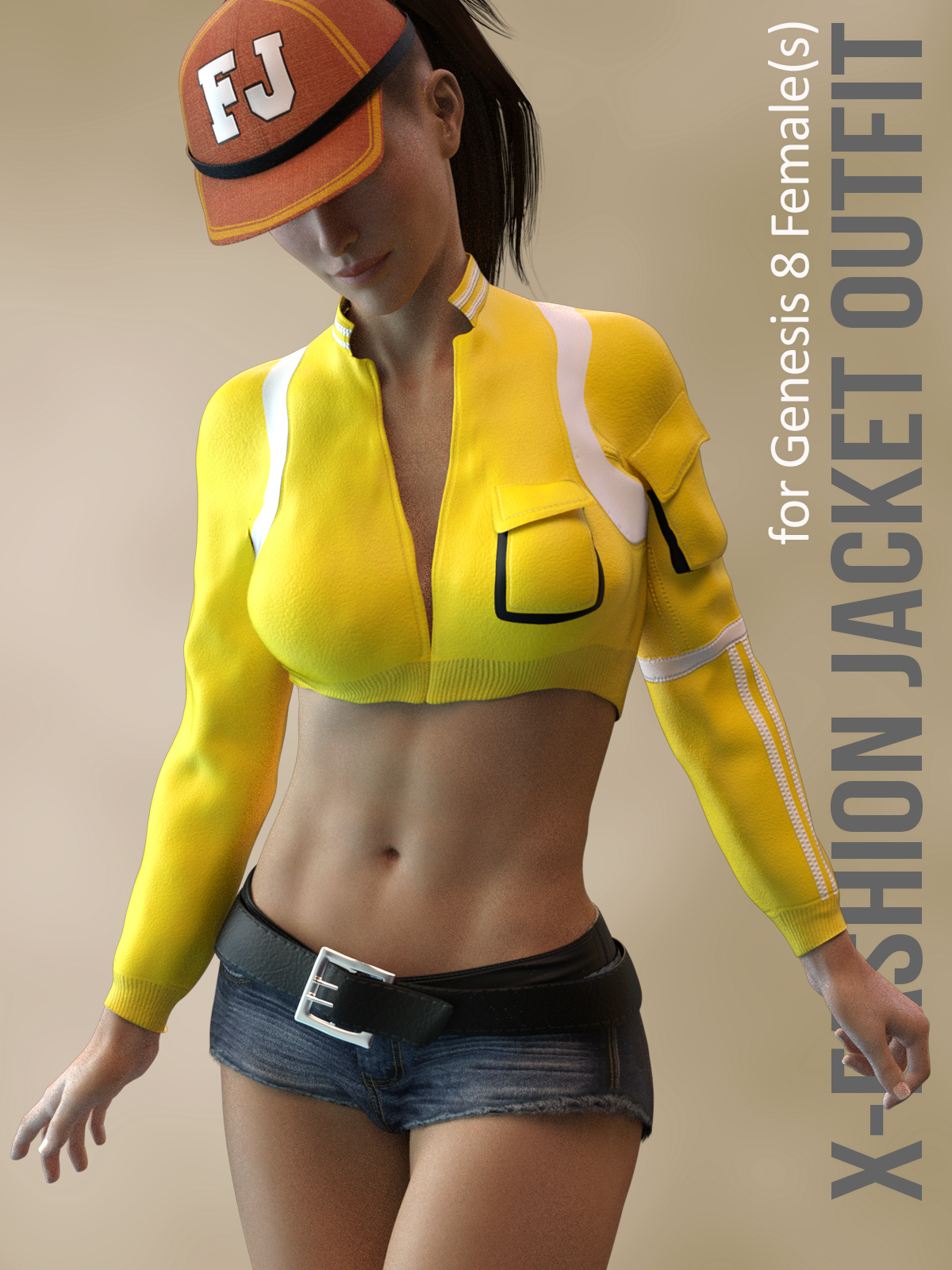 X-The Fashion Jacket Outfit for Genesis 8 Females by N/A