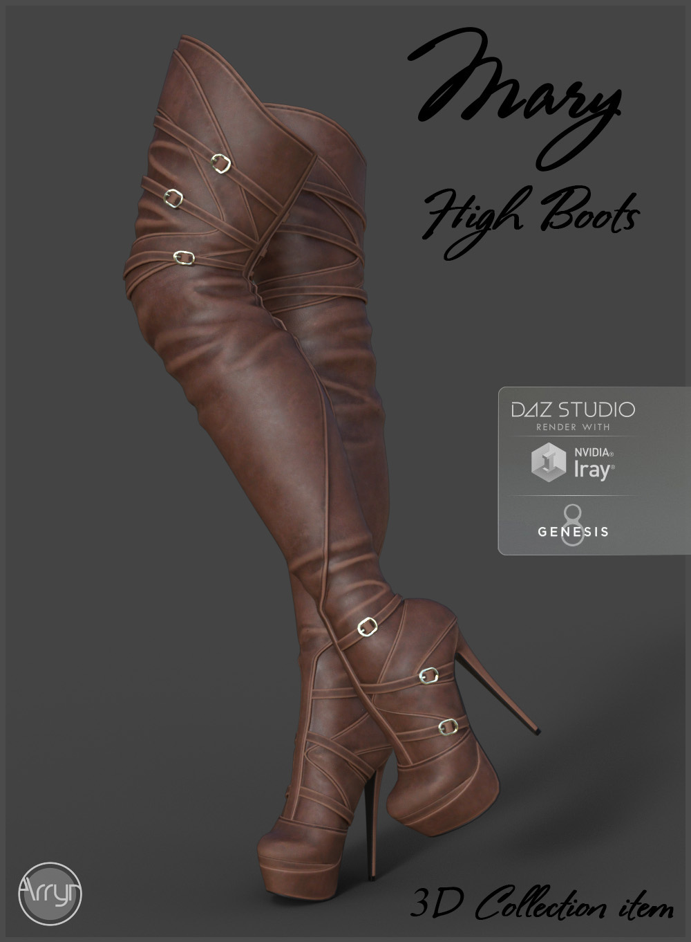 Mary High Boots for Genesis 8 Females by N/A