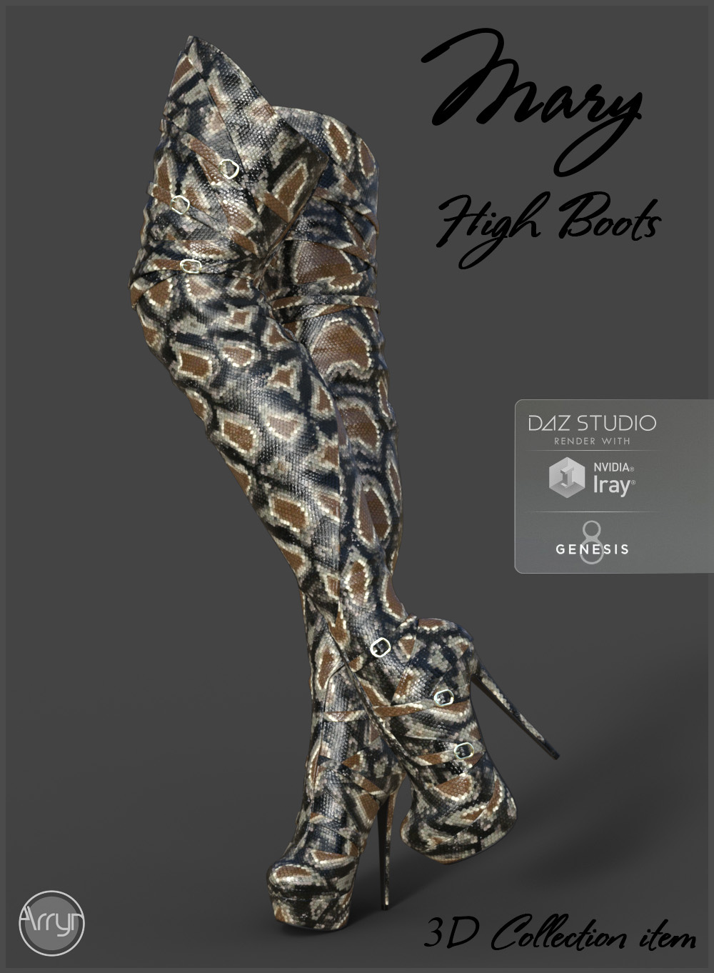 Mary High Boots for Genesis 8 Females by N/A