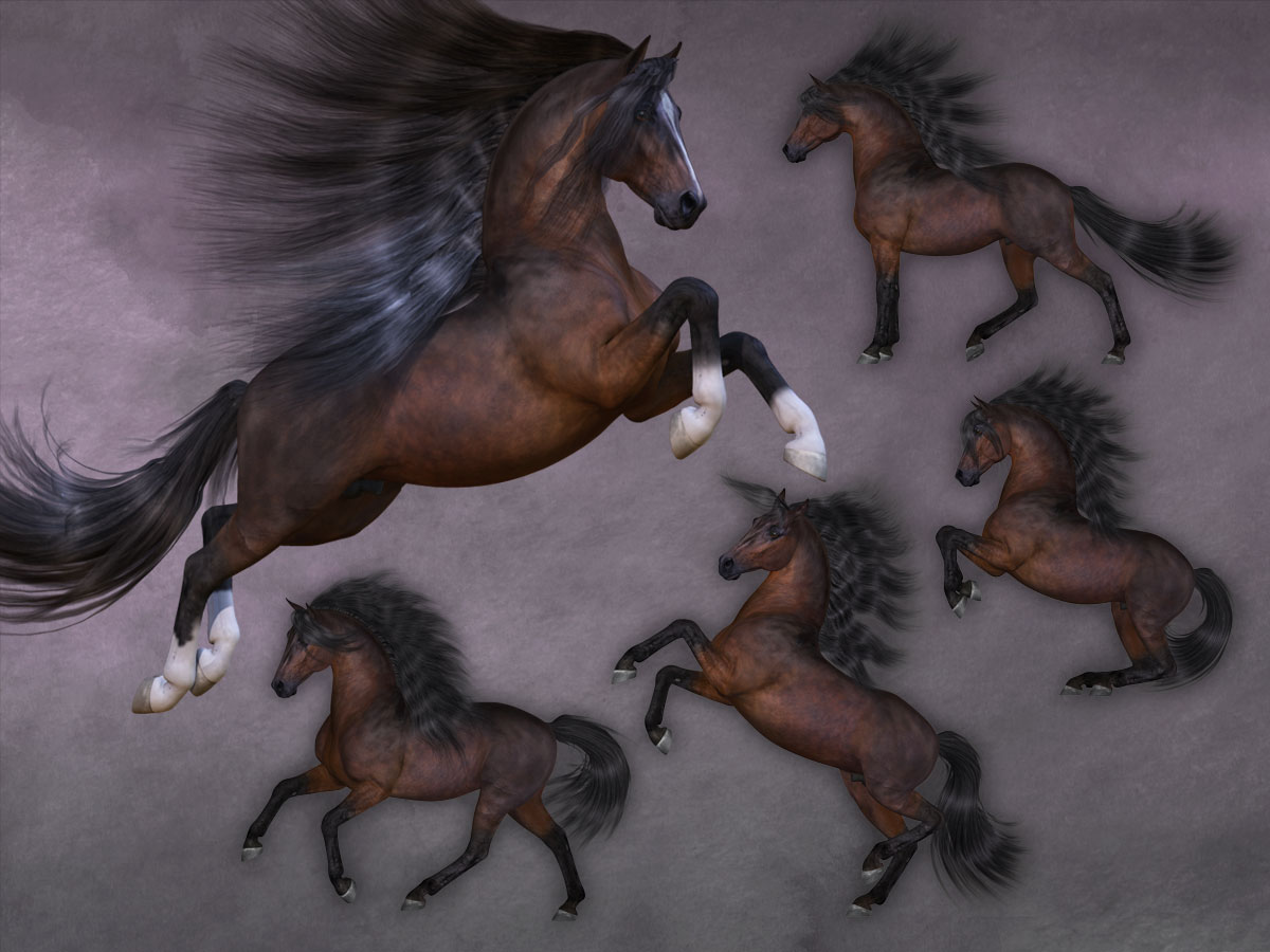 CWRW Pose Pack 1 for HiveWire Horse by N/A