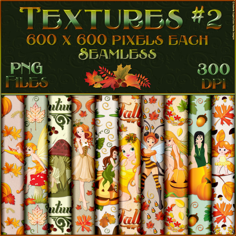 Fall Fairies Seamless Patterns by N/A