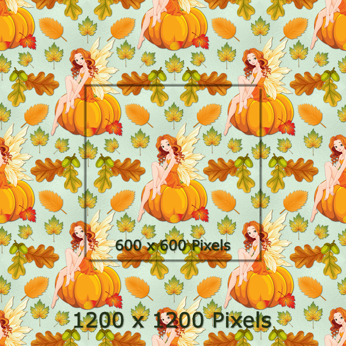Fall Fairies Seamless Patterns by N/A