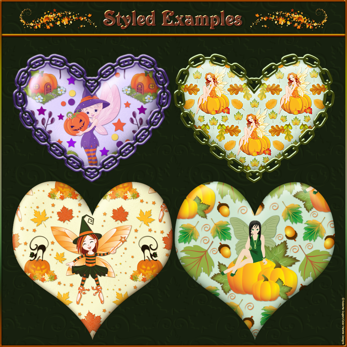 Fall Fairies Seamless Patterns by N/A