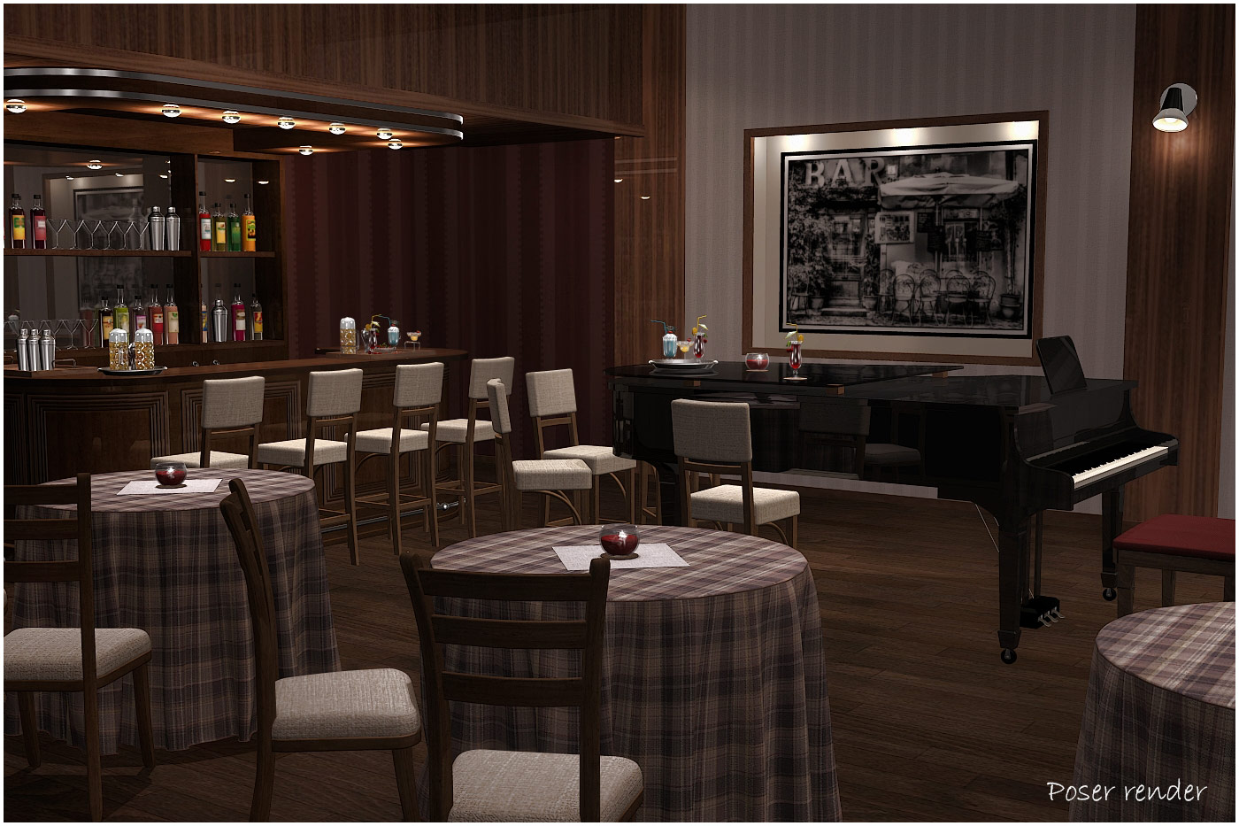 Drinks at the Piano Bar  - Poser & DS by N/A