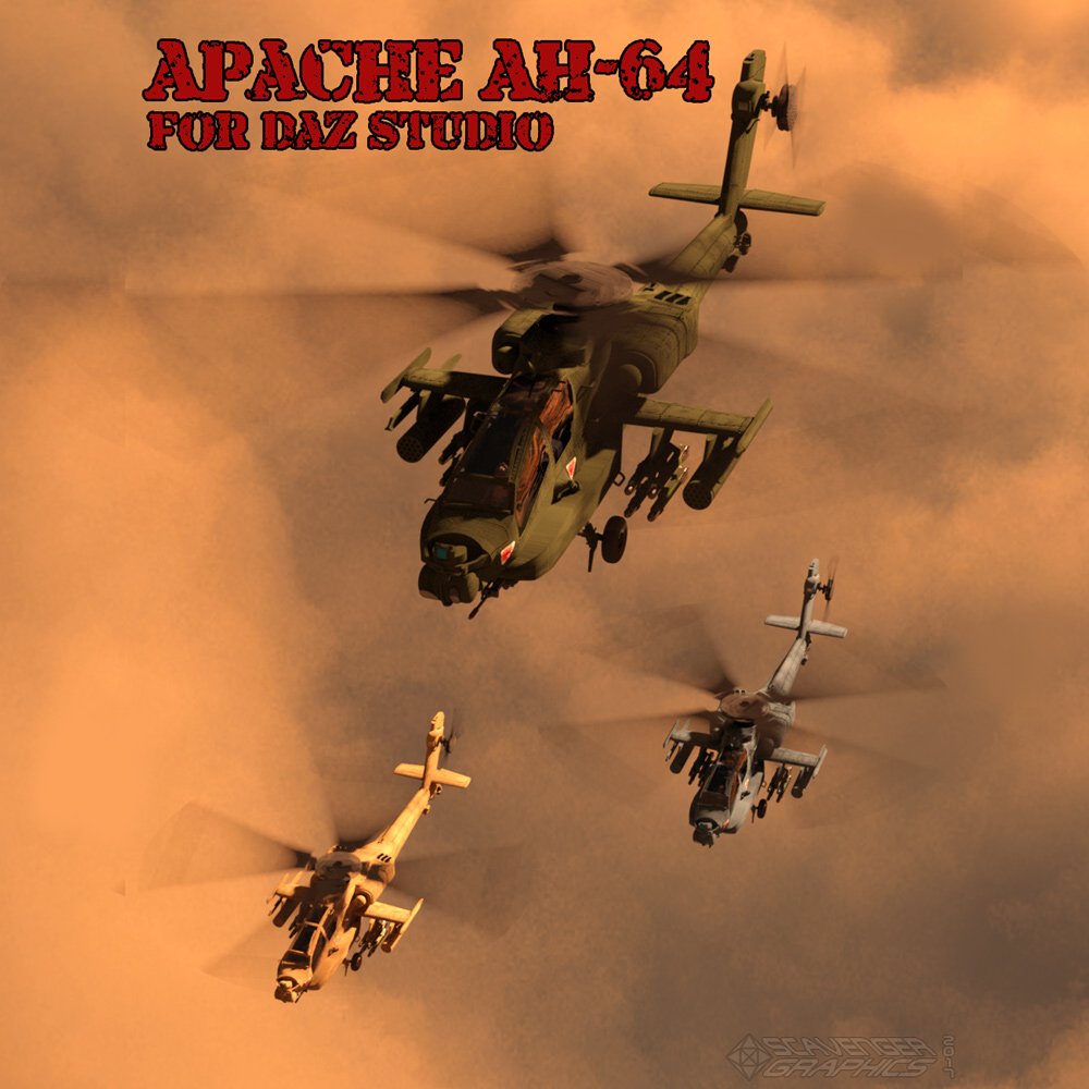 Apache AH-64 Helicopter - for DAZ Studio by N/A