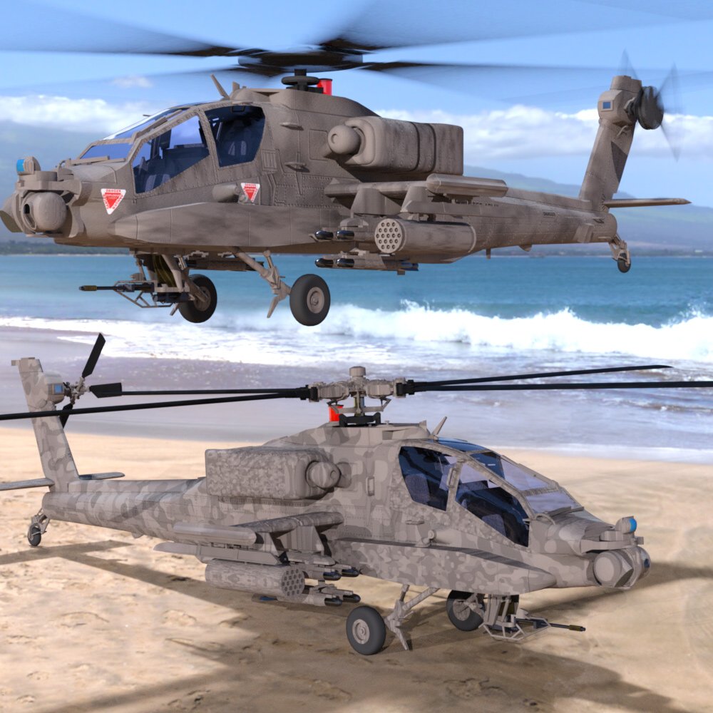Apache AH-64 Helicopter - for DAZ Studio by N/A
