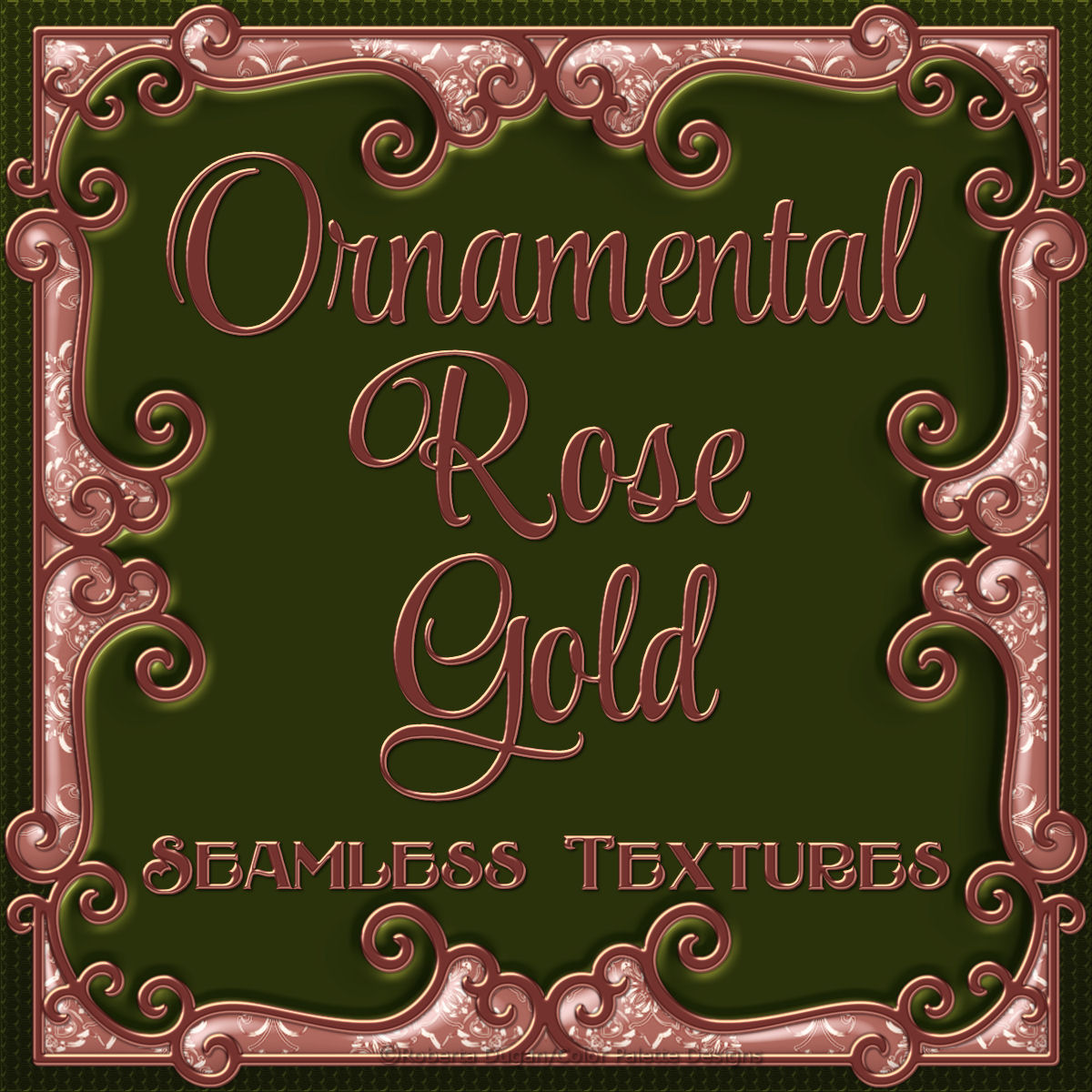 Ornamental Rose Gold Seamless Textures by N/A